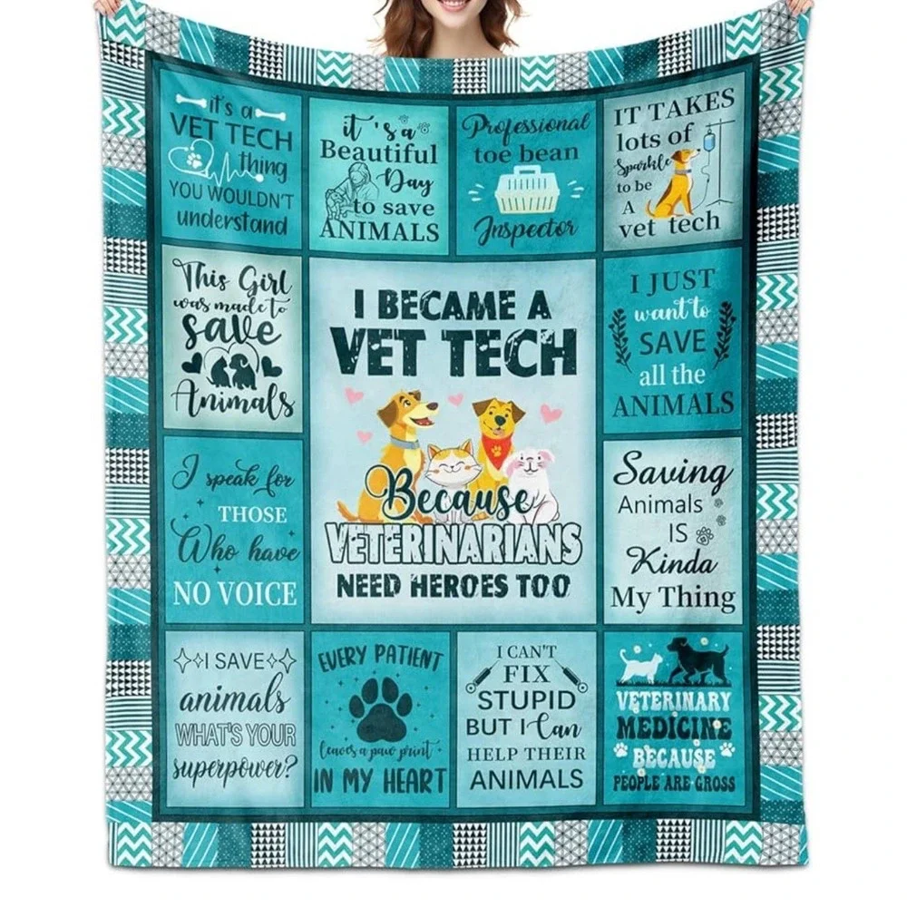 Vet Tech Gifts - Blanket Appreciation Gifts for Women - 50x60 Inches‎